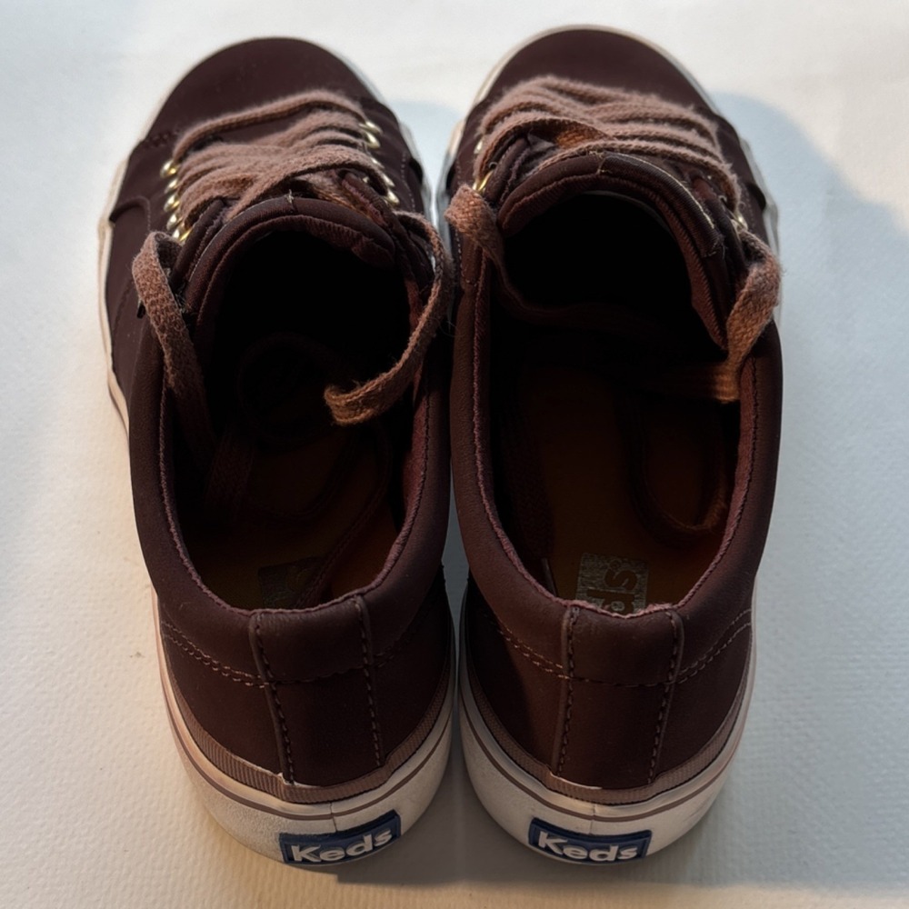 Keds Women's Burgandy Low Top Lace-Up Sneakers Solid Casual Athletic - Picture 5 of 6